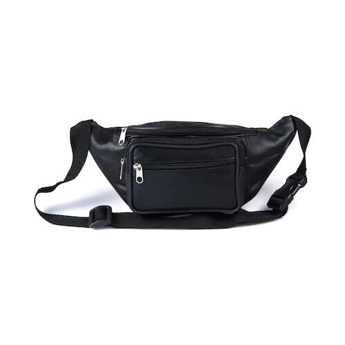 Black 100 Genuine Lambskin Freebag Waist Bag