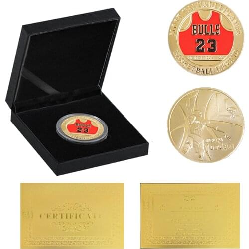 United States Michael Jordan Home Decor Gift Best Collection Gold Coin for JORDAN Fans W/ Luxury Box
