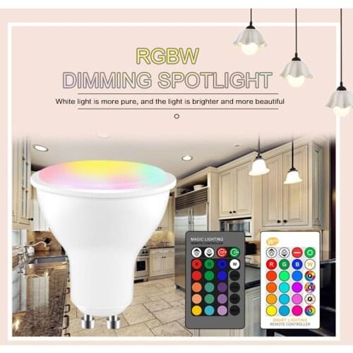 5W Dimmable Led Bulb GU10 RGB+Warm White Led Spotlight Smart Led Lamp Lighting 85-265V Led Light Bulbs For Home