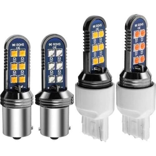 2pcs 1156 P21W BA15S Led Backup Reverse Lights 1157 BAY15D 7440 7443 W21W T20 3157 3156 T25 LED Turn Signal Lamps 3030SMD White