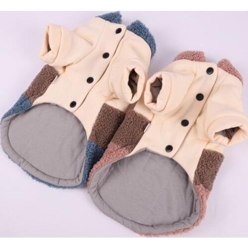 Warm Dog Sweatshirt Coat Winter Puppy Dog Clothes for Yorkies Maltese Clothing Puppy Hooded Outfit ropa de perros mascotas
