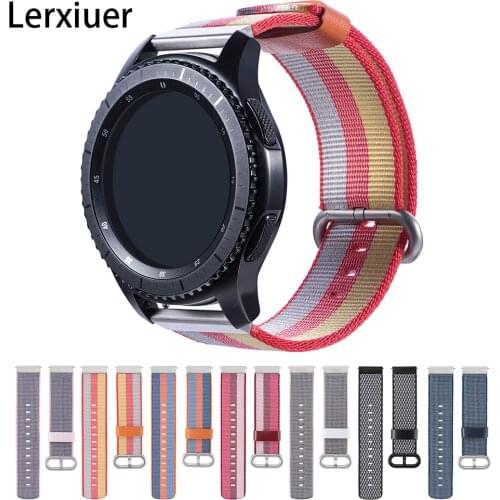 Woven nylon gear s3 42/46mm strap for Samsung Galaxy Watch 46mm 42mm active 2 Bracelet huawei watch gt 2 strap 22/20mm watchband