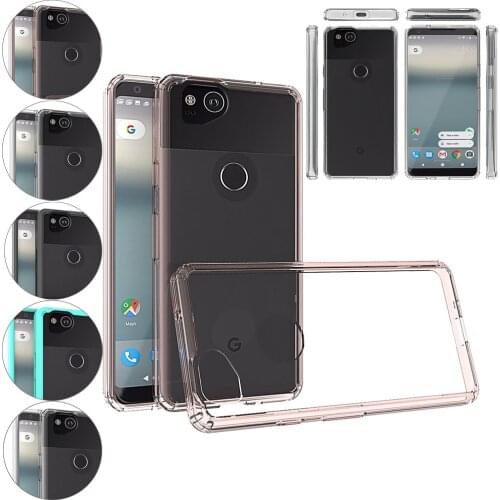 For Google Pixel 2 Ultra Thin Transparent Soft TPU Hard PC Back Case Fundas Anti Scratch Clear Cover For Google Pixel 2 / Muski