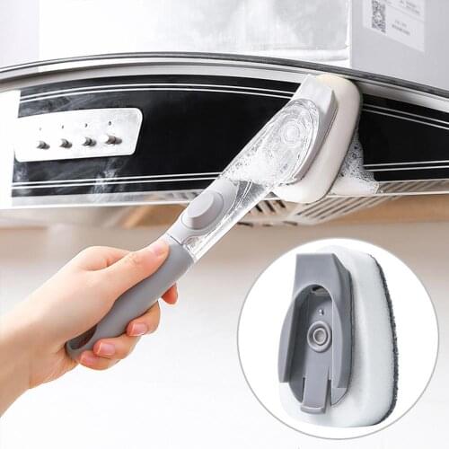 High Quality Dish Washing Brush Automatically Add Liquid Replaceable Long Handle Soap Dispenser Automatic