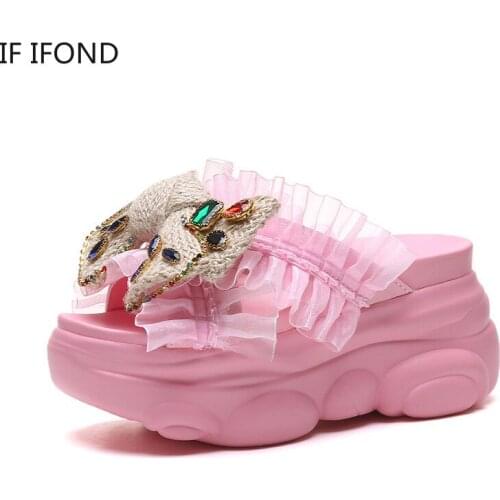 IF IFOND Women Home non-slip durable Slippers 2020 Fashion Beach Platform Sandals Ladies Flip Flops Cute girls Sandalias Mujer
