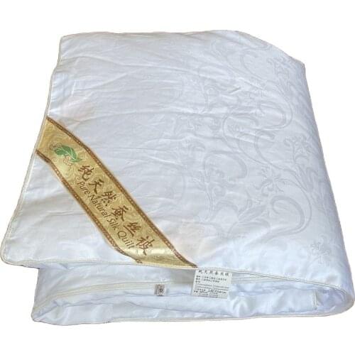 Mulberry Silk Quilts Handwork Mulberry Silk Comforters 100% Long Strand Silk Filling Soft Warm And Light For Winter