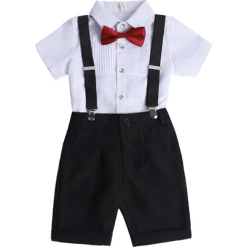 2019 Kids Summer School Formal Uniforms Set Kindergarten Chorus Performance Clothes Childrens Day Costumes Free Socks Bowtie