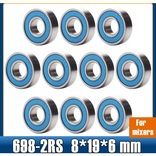 FUSHI 698 2RS Bearings Blue Sealed 8x19x6 mm , ABEC-3 698rs Shaft Ball Bearing Parts For Hobby RC Car Truck ,Pick of 6 Pcs