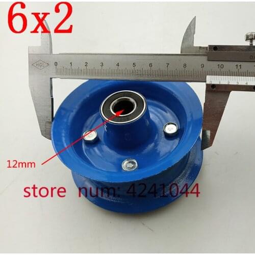 6X2 directional wheel tyre& tube fits for flat car,shopping mall trolley,dining car casters 6-inch pneumatic alloy wheel hub use