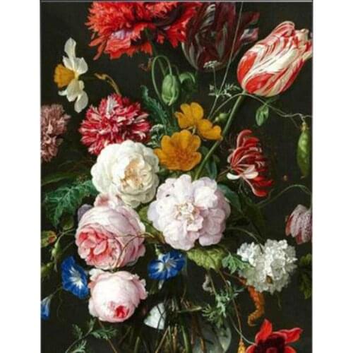 Diamond Painting Cross Stitch Full Square Flower Picture of Rhinestone DIY Diamond Setting Diamond Mosaic Diamond Embroidery DJ4