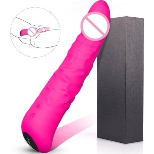 Safety silicone simulation device rotating dildo vibrator for female masturbation and couples sex