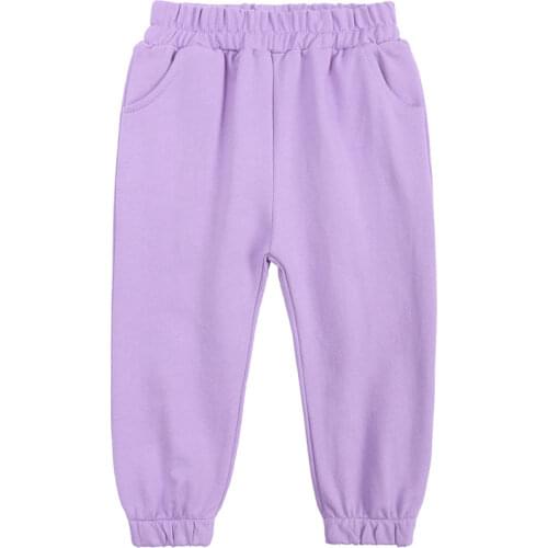 Fashion Solid Color Childrens Clothing Girls Pants Cotton Kids Boys Trousers Spring Autumn Chilren Clothes 1-12 Years