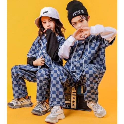Girls Boys Jazz Ballroom Dancing T Shirt Pant Kids Hip Hop Clothes Dance Costumes for Children Dancewear Party Stage Outfits LJ