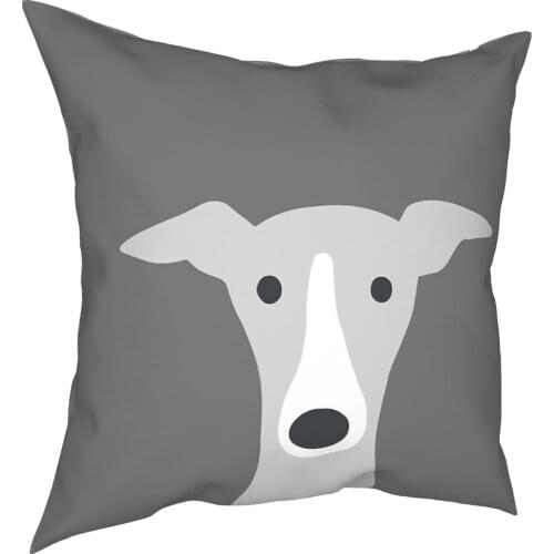 Greyhound Italian Whippet Dog Pillow Cover Home Decor Sihthound Animal Cushion Cover Throw Pillow for Car Polyester