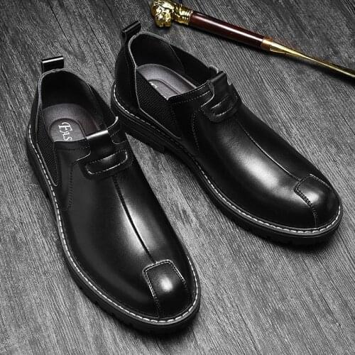 New Arrival Retro Bullock Design Men Classic Business Formal Shoes Pointed Toe leather shoes Men Oxford Dress Shoes Fad new wed