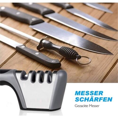 Kitchen Sharpener Safe Knife Scissors Blade Grinder Stone Knives Sharpening Tungsten Diamond Sharpener Tool with Suction Pad