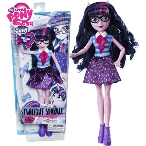 My Little Pony 27CM Equestria Girls Rarity Twilight Sparkle Rainbow Dash Fluttershy Doll New Year Gift for Girls