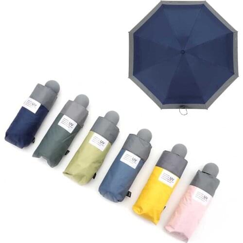 6/8 Ribs Mini Umbrella Anti-UV Protection Small Folding Umbrella Windproof Portable Pocket Women Men Children Travel Umbrella
