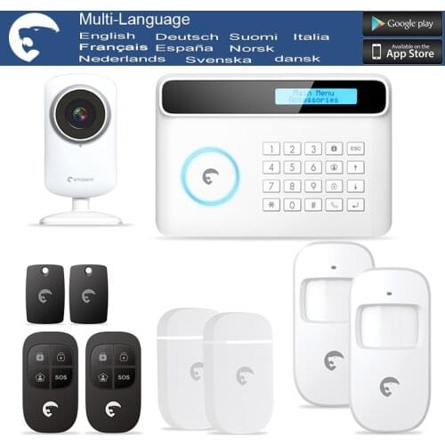 Multi-Language GSM/PSTN With IP Camera Home Alarm System