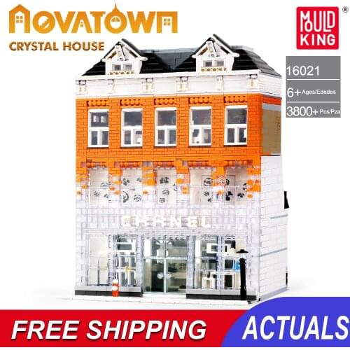 Crystal Blocks Assembles Building City Haunted House Mini Sets Architecture Model Kit Toy Store Palace Christmas Gifts