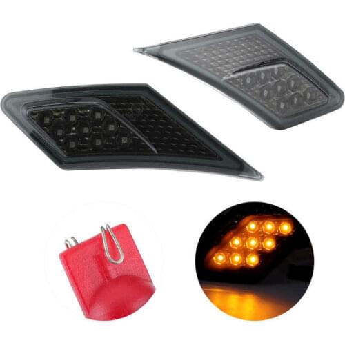 Pair LED Side Marker Turn Signal Leaf Lights Smoked Lens Fit for Toyota Scion FR-S/Subaru BRZ/GT86 2013-2020 SC2554100 SC2555100