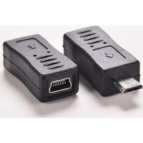 NEW Micro USB Male to Mini USB Female Adapter Connector Converter Adaptor for Mobile Phones MP3