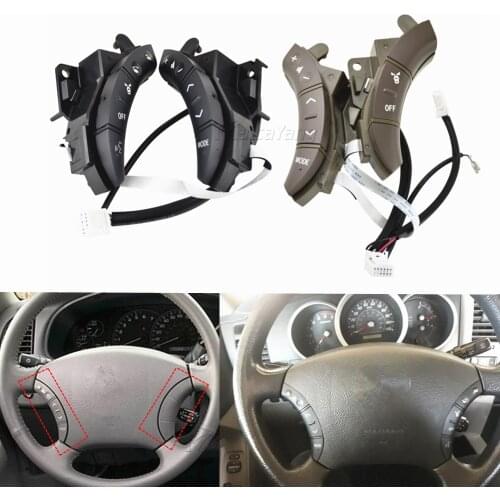 For Toyota Highlander Land Cruiser Steering Wheel Controls Switch 75B037 black gray Color