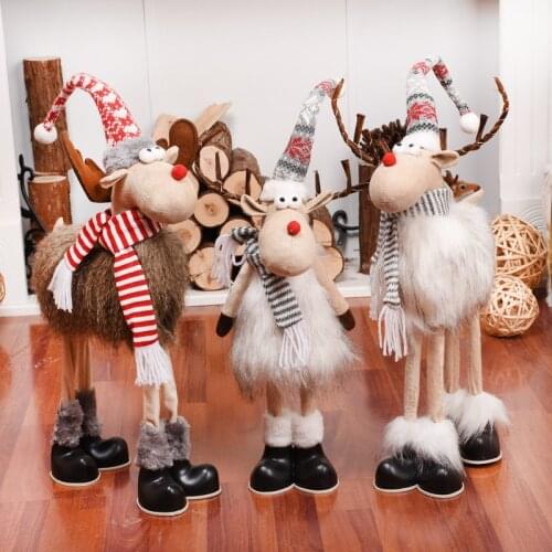 Plush Doll Xmas Reindeer Doll Ornaments Christmas Tree Decorations Pendant Christmas