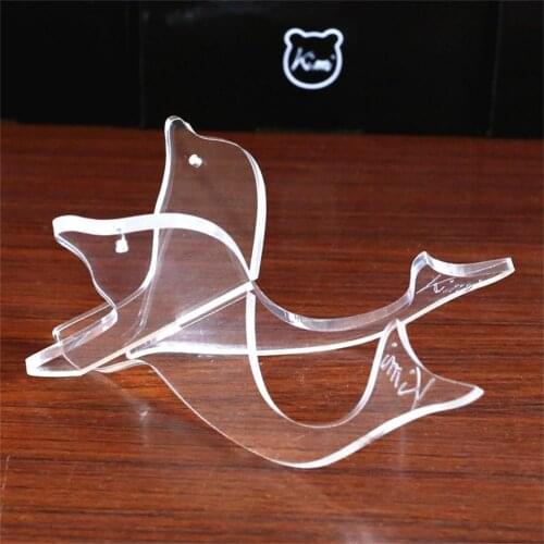 Thumb Piano Display Stand Kalimba Crystal Avrylic Transparent Stand Holder Dolphin Shape Thumb Piano Vertical Stands Rack