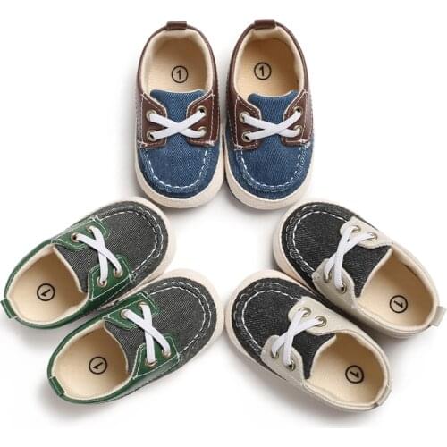 Spring And Autumn Baby Color Matching Casual Shoes 0-18 Months Cotton Flat Shoes Don't Fall Off Baby Walking Shoes