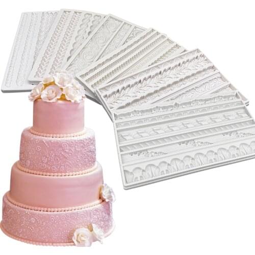 Laces Silicone Mold Sugarcraft Chocolate Cupcake Baking Mold Fondant Cake Decorating Tools