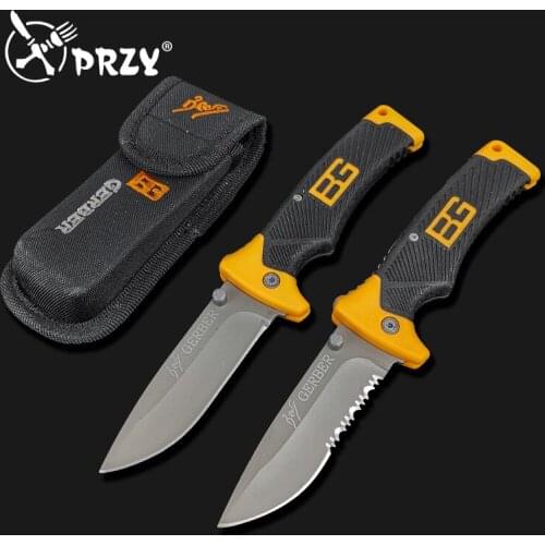 PRZY Folding Knife Tactical Survival Knife Multi-purpose Camping Tools 3CR13 Blade High Hardness EDC Survival Outdoor Knife