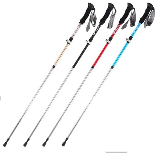 7075 Aluminum Alloy Telescopic Walking Stick Trekking Hiking Pole