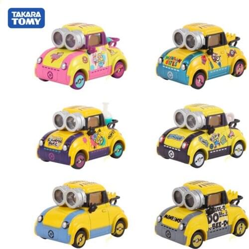 Tomy Alloy Car Model Lightning Universal Studios Little Yellow Man Despicable Me Alloy Car Model Cartoon Car Toy Children Gift