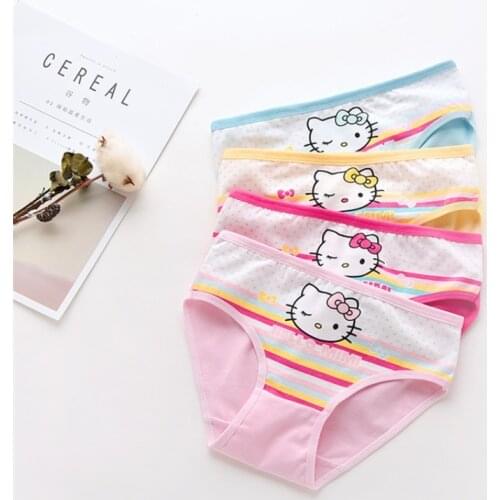 Girls Briefs Children Underwear Kids Cotton Panties Baby Infant Toddler Cartoon Characters Underpants Knickers 4pcs/lot