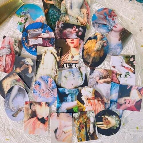 European and American Vintage Lady Stickers DIY Scrapbooking TN Base Collage Mobile Diary Happy Planner Gift Sealing Decoration