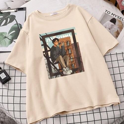 Sakusa Kiyoomi Women Haikyuu T Shirt High School T Shirts Summer Harajuku Oversized Tshirt Round Neck Top Short Sleeve Tee Mujer