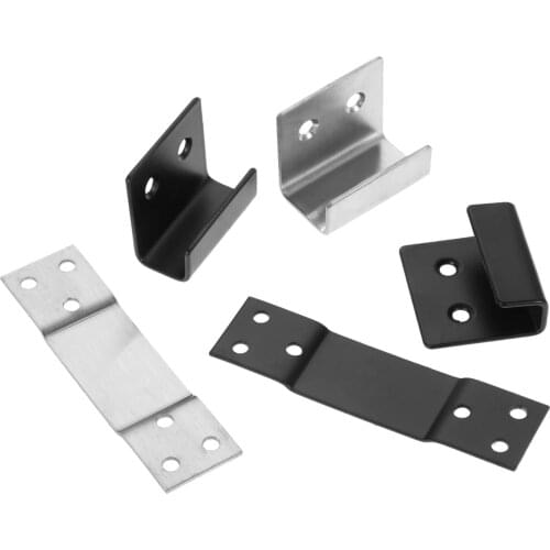 1Pc Stainless Steel Hanging Code Ceramic Tile Display Buckle Hooks U-shaped Corner Brackets Joint Fastener Screens Wall Support
