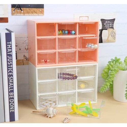 1 Pcs 9 Grids Storage Case Box Holder Container 3 Layer Strationery Holder Bill Organizer Holder Student Office Supplies
