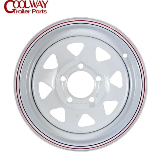 14 Inch X 5.5J White Spoke Trailer Rim 5 -114.3 Car Bolt Pattern Caravan Boat RV Parts Accessories