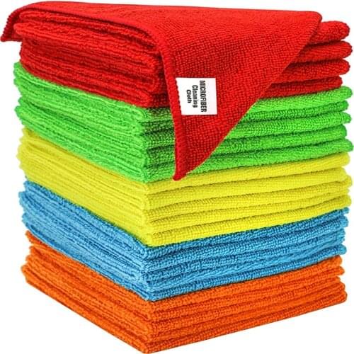 2 PCS Microfiber Cleaning Cloths, Reusable and Lint-Free Towels for Home, Kitchen and Auto, Assorted kitchen towel