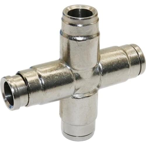 3/8'' Quick Coupling Slip Lock 4-Way Connector 9.52mm Hose Leak Proof Cross Connector Garden Irrigation Hose Splitters 1 Pc