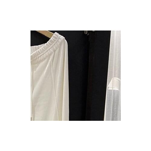 Women Pant 2021 Spring and Summer New Ladies Pure Color Straight Trousers with Waist Rope