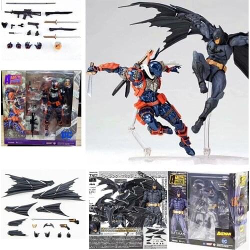 DC Amazing Yamaguchi Figure Deathstroke Revoltech Bruce Wayne Action Figure Collectible Model Toy