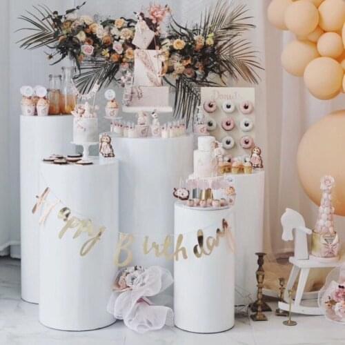 Giant Cylinder Pedestal Display Art Decor Plinths Pillars Cake Table for DIY Wedding Decoration Holiday