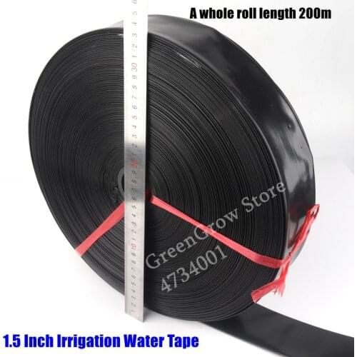 200m/Roll 1.5" Φ40mm Agriculture Irrigation Watering Tape Garden Farm Water Saving Irrigation Lawn Spray Water Hose 0~7 Holes