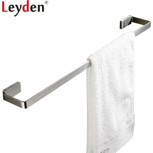 Leyden Single Square Towel Bar Holder Wall Mount Stainless Steel Lavatory Modern Brushed Nickel Towel Hanger Bathroom Accessory