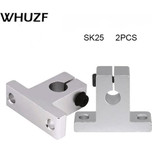 2pcs SK8 SK10 SK12 SK16 SK20 SK25 SK30 SK35 linear bearing rail shaft Support Linear Shaft Linear Rod CNC Router 3D printer Part