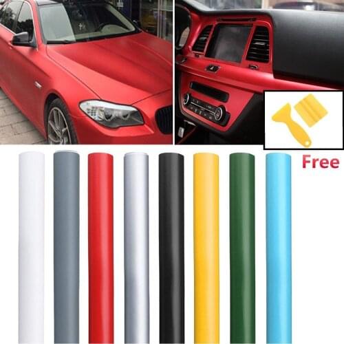 Car Matte Body Sticker 50x150 Matte Flat Car Vinyl Film Wrap Car DIY Sticker Decal Bubble Air Release Car Interior Sticker 2019