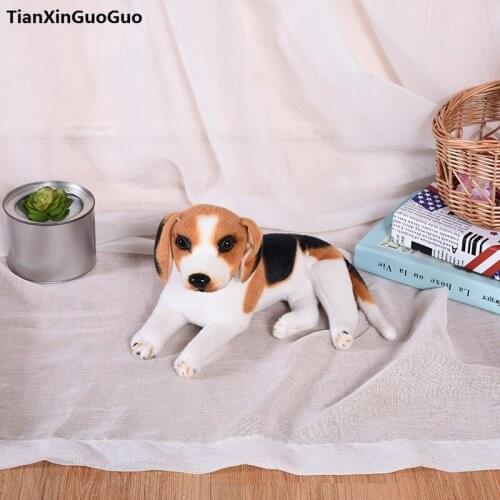 About 30cm lovely prone beagle plush toy soft doll birthday gift h2326